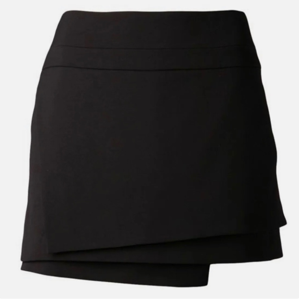 Helmut Lang | Mini Black Skirt | Asymmetrical Layered Skirt | Size 0